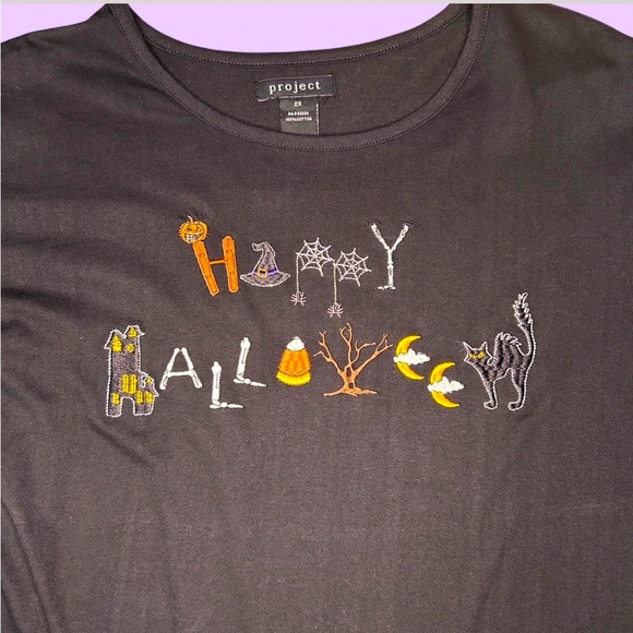 Halloween Embroidered long sleeve Tshirt - Picture 1 of 4